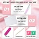 thumbnail image 4 of Purpurina color champán Joyvvew, cromada, cuadrada, mediana, de Press On Nails, 4 of 5