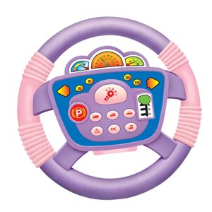 Bothyi - Juguete De Volante Musical Con Música Juego De Imaginación Juguete De Educación Temprana Rosa