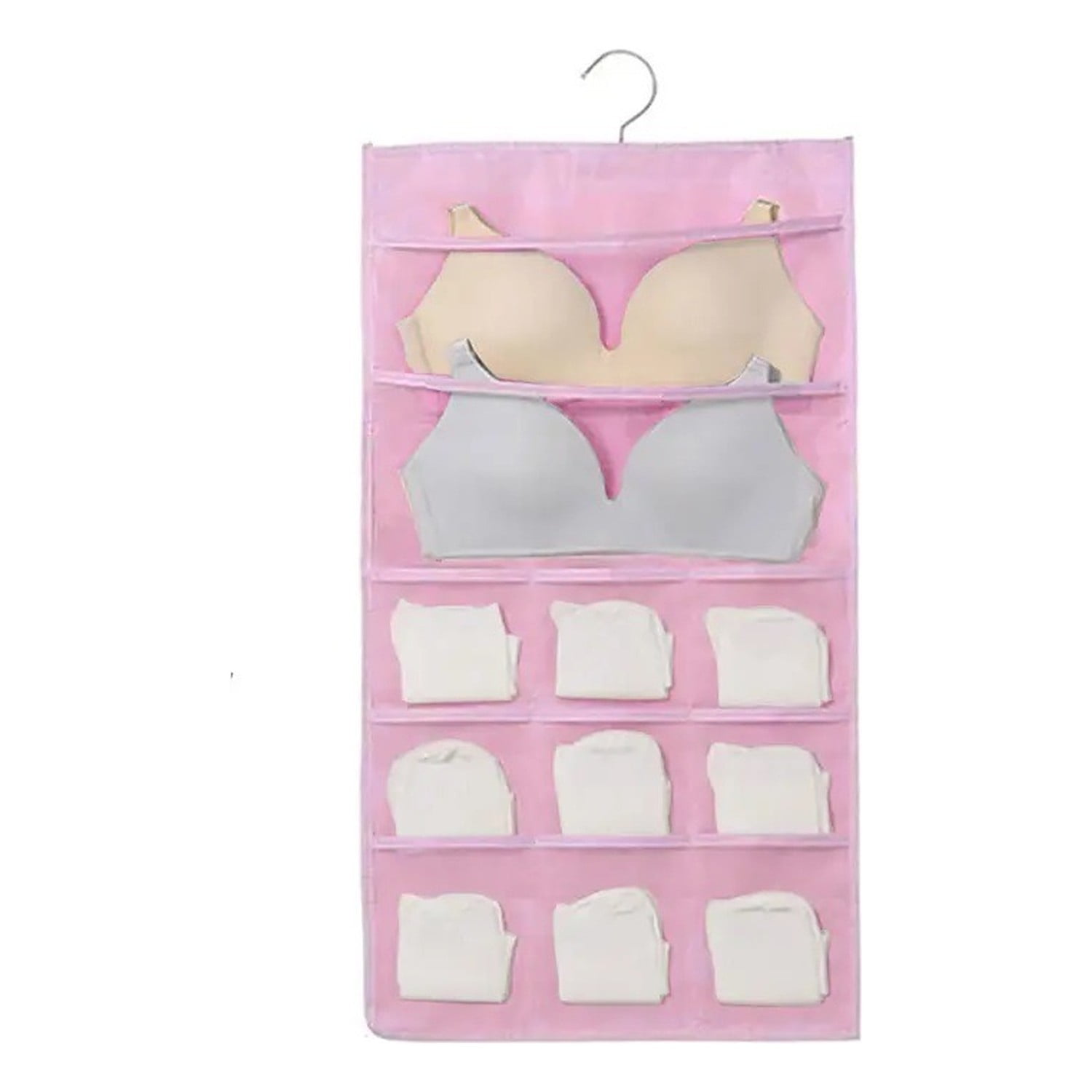 Genérico - Organizador Colgante Ropa Interior Rosa 5 Niveles