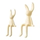 thumbnail image 3 of 2 Estatuas Decorativas De Conejo Sentado De Cerámica Para Estante, Adorno Para Sala De Estar, 3 of 3