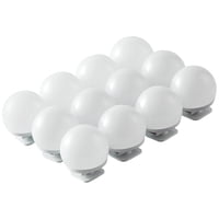 Magideal - 9 Bombillas De Tocador De Nivel De Brillo, Desmontables, , Profesionales, Extraíbles, Tres Para Niñas, Damas, Espejo Cosmético, Espejo De , 12 Piezas