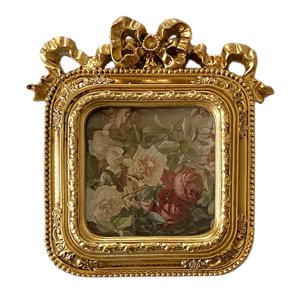 Magideal - Marco De Fotos Con Lazo, Soporte Para Fotos, Portarretratos Colgante De Pared Antiguo De Estilo Europeo, Marco De Fotos Para Decoración De Dormitorio,