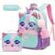 thumbnail image 1 of BIKAB 3pcs Kids Backpacks for Girls School Bag with Lunch Box School Backpack for Girls Set Cute Bookbag for Kindergarten, 1 of 3