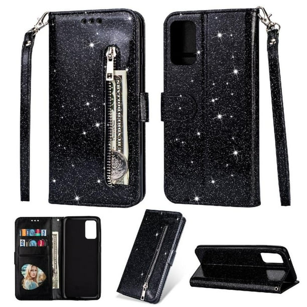 Funda para FOXDOCK Elegante funda Samsung Galaxy A23 5G Glitter con cremallera-Ideal para el uso diario
