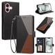thumbnail image 2 of Funda Cartera Tricolor para iPhone 16 con Ranuras para Tarjetas, Negro, 2 of 6