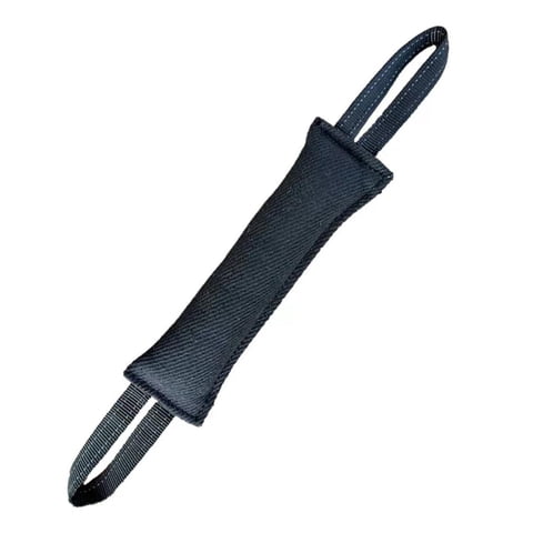 Ioensy - Dog Bite Tug Toy Dos Manijas Suaves Cuerda Chew Toy Para Sacerdote Alemán Tug Of War Black