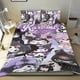 thumbnail image 1 of Kuromi Conjunto de sábanas temático, trío de piezas, cómodo y amigable con la piel, diseño único, regalo de decoración para el hogar para familiares, amigos y fans,140cm *210cm, 1 of 6