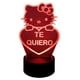 thumbnail image 1 of Lampara Ilusion 3D Hello Kitty Te Quiero de 7 colores, Base touch, 1 of 6