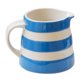 thumbnail image 5 of 1 taza de taza de cerámica de la raya azul blanca de la taza con la manija para el té etc. de la leche del café S, 5 of 5