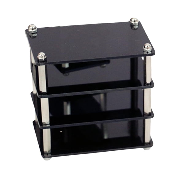 1:6 Estante Para Casa De Muñecas Modelo Estante De Exhibición En Miniatura Para Decoración De Estudio S Negro
