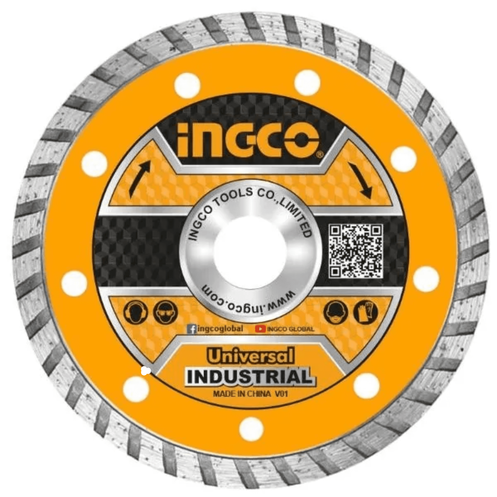 Ingco - Disco Diamantado Segmentado Para Asfalto Y Hormigon 355x25mm 14