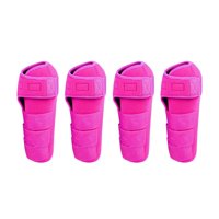 Magideal - 4 Piezas Botas De Caballo Protección De Protección De La Pierna Accesorios Ecuestres Cubiertas De Pierna Envolturas De Piernas Establecidas Para Monta Rosa Rosa