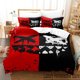thumbnail image 2 of 3D Print XOXO Devil Smiling Face Bedding Set Duvet Cover Bed Set Quilt Cover Pillowcase Comforter king Queen Size Boys Adult, 2 of 5