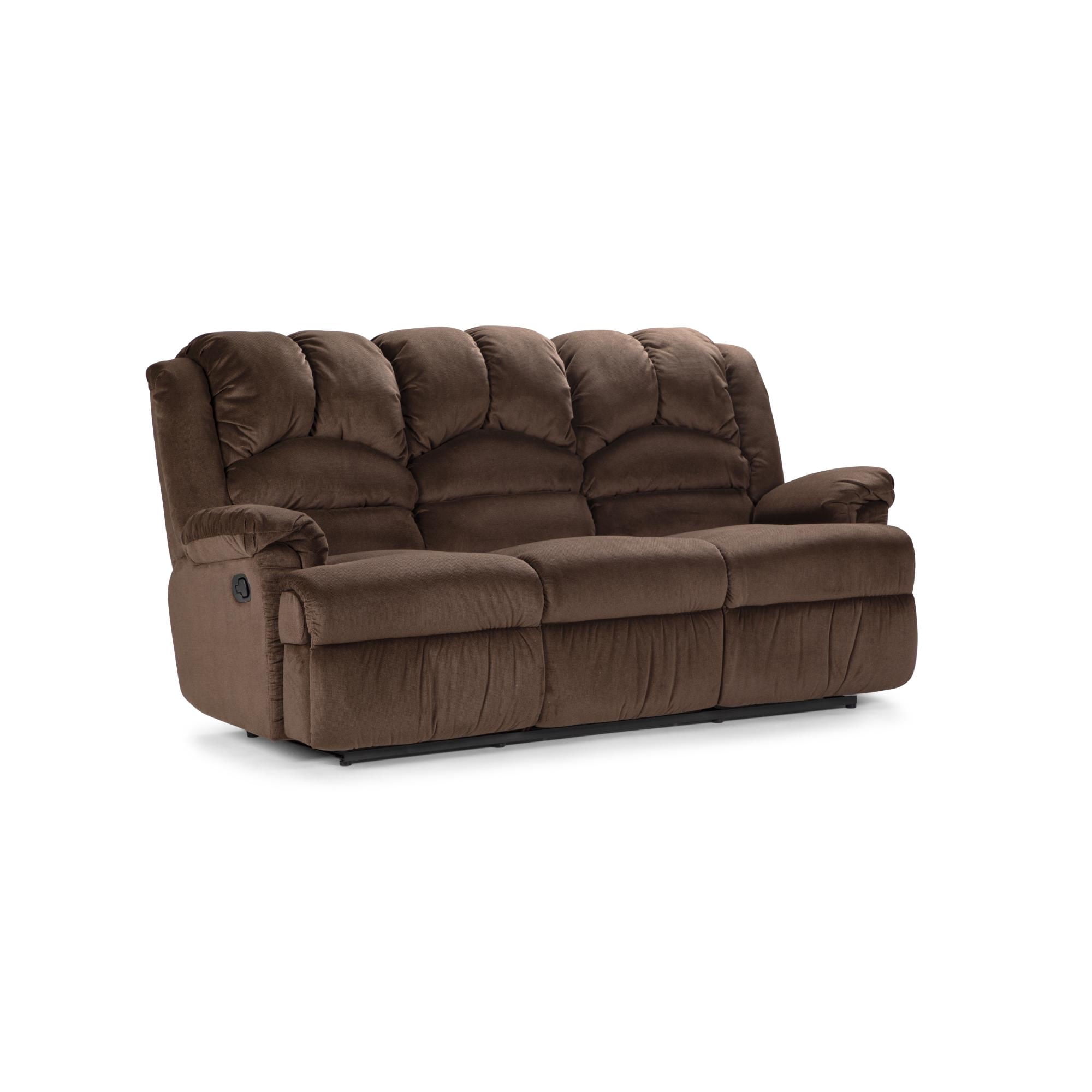 Rosen - Sofá Reclinable Jarrie 3 Cuerpos Tela Chex Café