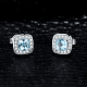 thumbnail image 3 of Aros Topacio Plata Fina 925 Mujer Elegante Azul, 3 of 3