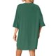 thumbnail image 3 of INSPIRE CHIC Conjunto de salón de punto acanalado para mujer Camiseta de manga corta de gran tamaño y pantalones cortos de ciclista de cintura alta Suave conjunto de dos piezas XL Verde oscuro, 3 of 6