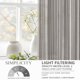 thumbnail image 3 of Cortinas DriftAway, mezcla de lino a rayas verticales, 213 cm, color gris, 3 of 7