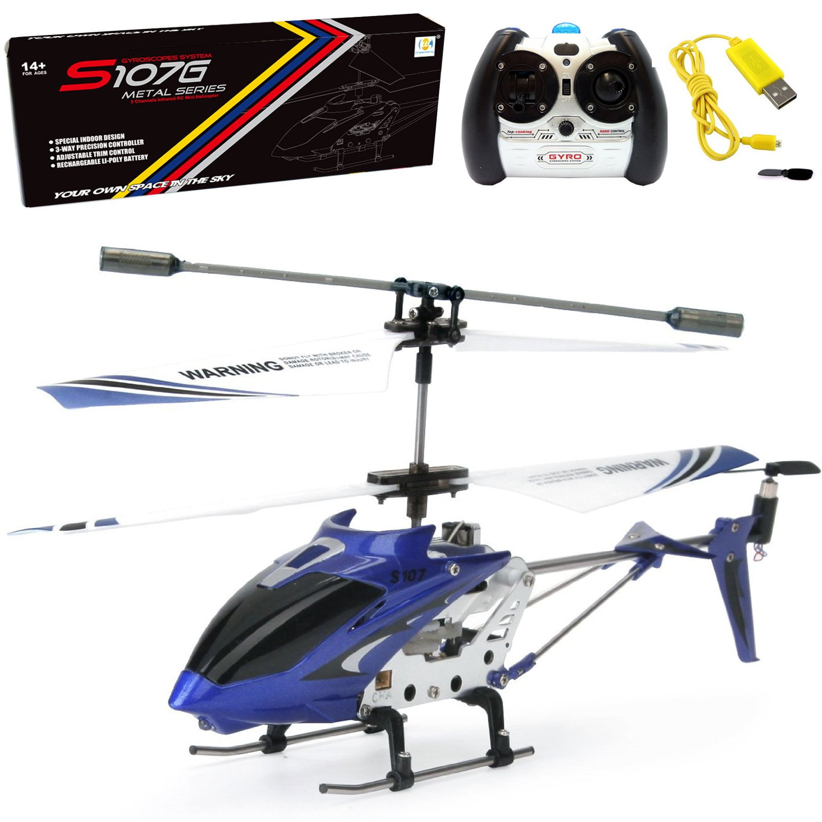 Helicóptero Rc Cheerwing S107/s107g Phantom 3ch 3.5 Canales