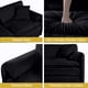 thumbnail image 3 of (Old W3163S00036) Oversized Deep Seat Luxury 2 Piece Sofa Set, 2 Pieces of Loveseat Sofa, Modern Chenille Comfy Cloud Couches Set for Living Room Office with 4 Pillows,DIY Combination,Black, 3 of 3