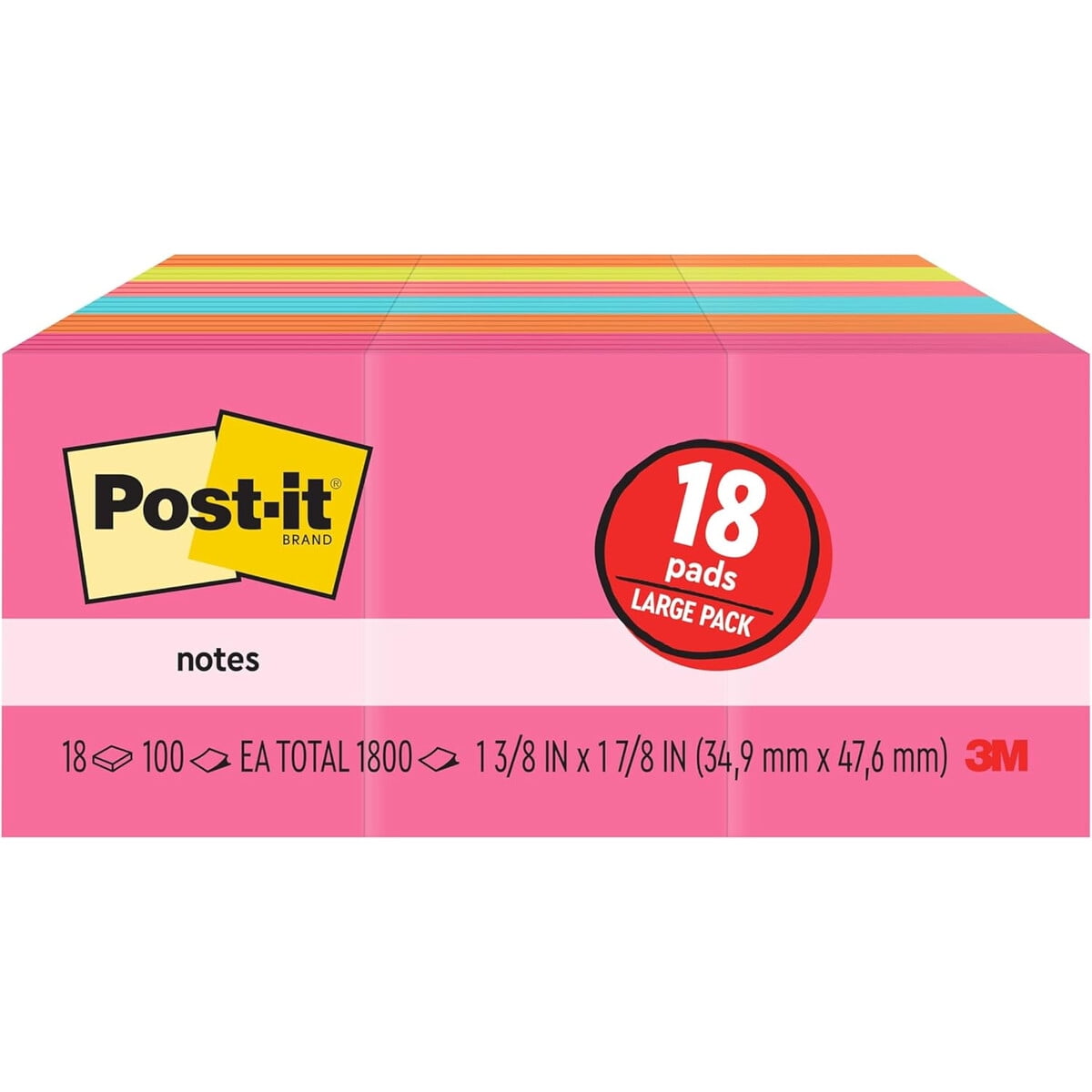 Post-it - Notas Adhesivas Postit 3m 65318au 18 Pads 3,5x4,8cm Multicolor