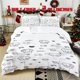 thumbnail image 1 of 3pcs Cute Cat Printed Bedding Set Soft Duvet Cover with 2 Pillowcases All Season Comfort, 1 of 5