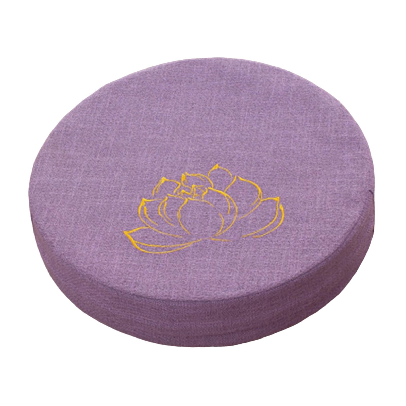 Magideal - Cojín De Meditación Redondo Con Cremallera Cojín De Asiento Cojín De Suelo Tradicional Lavable De 16 ""De Diámetro Para Dormitorio Oración Interior , Violeta Claro 10Cm