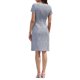 thumbnail image 3 of INSPIRE CHIC Vestido de Tweed para Mujer de Manga Corta con Cuello Redondo y Decoración de Perlas para Cóctel y Boda, Talla M, Azul Blanco, 3 of 5