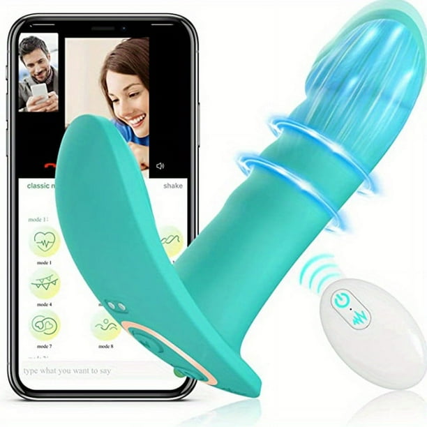 1pc App Remote Control Wearable Panty Vibrator, 2 In 1 Dildo & Vibrating Panties Dual Sex Stimulator For G Spot Clit, Invisible Butterfly Panty Vibrator, Adult Sex Toys For Women Couples Pleasure