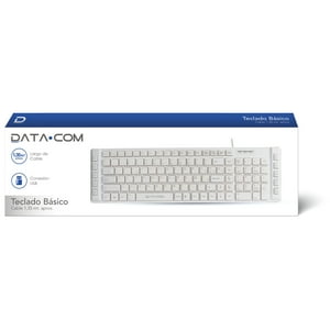 Teclado Blanco Con Cable 115 Teclas Datacom