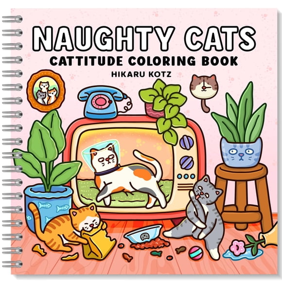Libro de colorear Harmo Press Gatos Traviesos: Cattitude