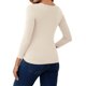 thumbnail image 3 of INSPIRE CHIC Camisetas fruncidas de maternidad para mujer, camisas de manga larga, blusas casuales, camiseta básica, ropa 2025, beige mediano, 3 of 6
