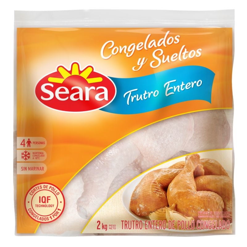 Pollo Trutro Entero Congelado 2 kg Seara