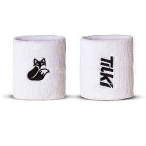 Tilki - Muñequera Corta Terry Lehinde Blanca X2 Tenis Padel