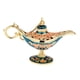 thumbnail image 3 of Metal Craved Light Genie Lámpara Dise?o Caja Fiesta Prop Azul, 3 of 3