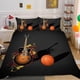 thumbnail image 1 of Guitar Music Football Sports Quilt Duvet Cover Set Bed Linen Super 3-Piece Bedding Set, 1 of 5