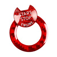 Magideal - Cubierta Del Botón De Parada De Arranque Del Coche, Protectoras, Trasera, Anillos De Decoración, Cubierta Del Botón Pulsador, Se , Rojo