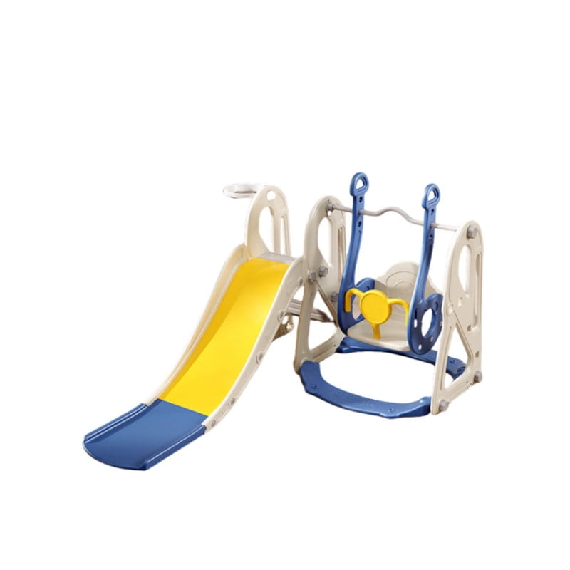 Babyluna - Set Resbalín, Columpio Y Aro De Baloncesto Azul