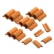 thumbnail image 2 of Mini de tejado de 25 uds., modelo de falsas, de construcción, arcilla de cerámica para paisajismo, accesorios de , jardín , ROJO, 2 of 5