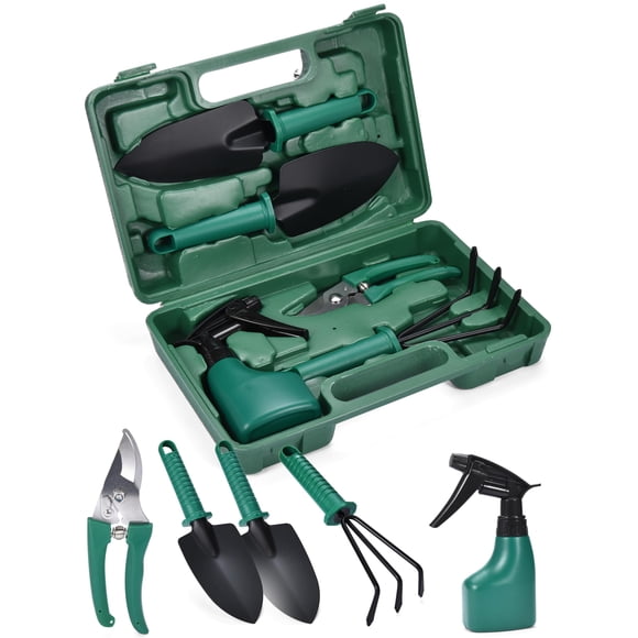 Juego de herramientas de jardín 2WAYZ de 5 piezas, duradero, con caja portátil y estuche