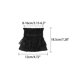 thumbnail image 2 of Guantes sin dedos de encaje para mujer INSPIRE CHIC, longitud de muñeca, elegantes guantes florales con volantes blancos para bodas, guantes de fiesta nupcial Negro (Con elasticidad), 2 of 6