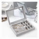 thumbnail image 3 of Cosmetiquero Caja Organizadora de Joyas Portatil Gris, 3 of 6