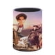 thumbnail image 3 of Niños Búfalo-theme Cylinder Pen Holder Pencil Organizer with Flannel Lining PVC Leather Material Cardboard Base for study work 10*8CM, 3 of 6
