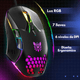thumbnail image 2 of Mouse Raton Con Cable Gamer Negro Luz Led Multicolor Rgb, 2 of 6