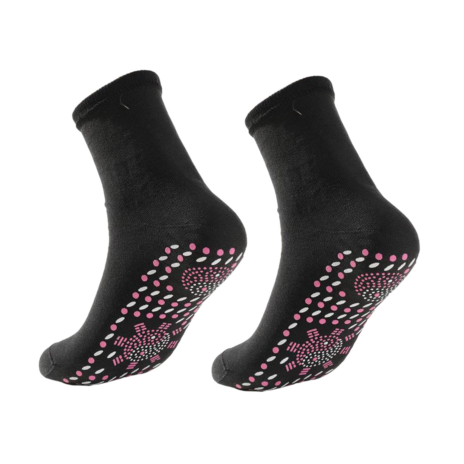 Ioensy - Calcetines Autocalentables Pie Caliente Con Aislamiento Térmico Para Ciclismo Senderismo Pesca Negro