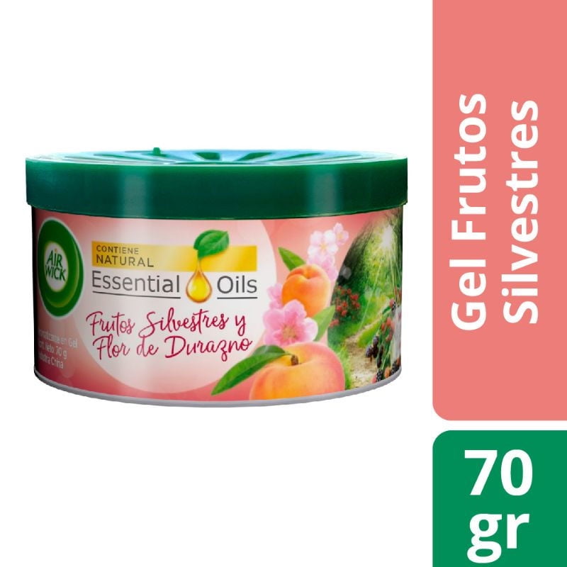Desodorante Ambiental Gel En Lata Frutos Silvestres Y Flor De Durazno 70 g Air Wick