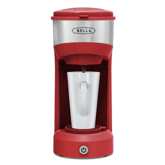 Cafetera BELLA Dual Brew 414 ml para cápsulas K-Cup y café molido, roja