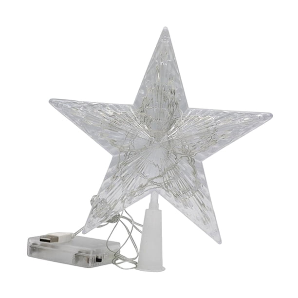 Adorno De Estrella Superior Del árbol De Navidad Con Copa De árbol De Luz Para Party Cafe Bar 15cm
