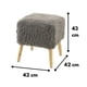 thumbnail image 2 of Pouf Kira Diseño 2 Gris Piel Sintética 42x42x43 cm, 2 of 3