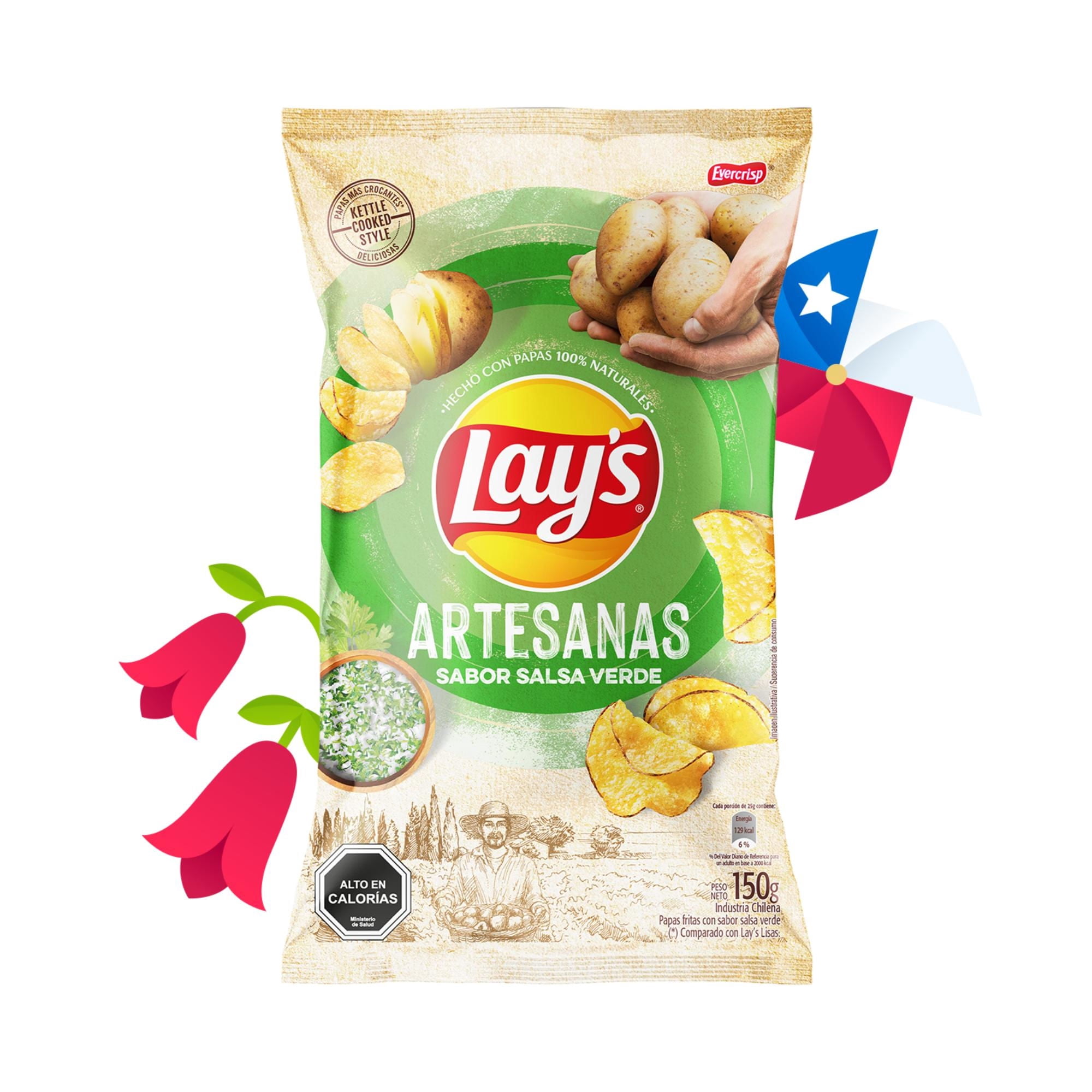 Papas Fritas Artesanas Salsa Verde 150 g Lay's