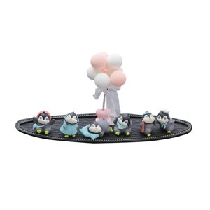 Bothyi - 6 Piezas De Figuritas De Pingüino Pequeño Figuritas En Miniatura Para Salpicadero De Coche